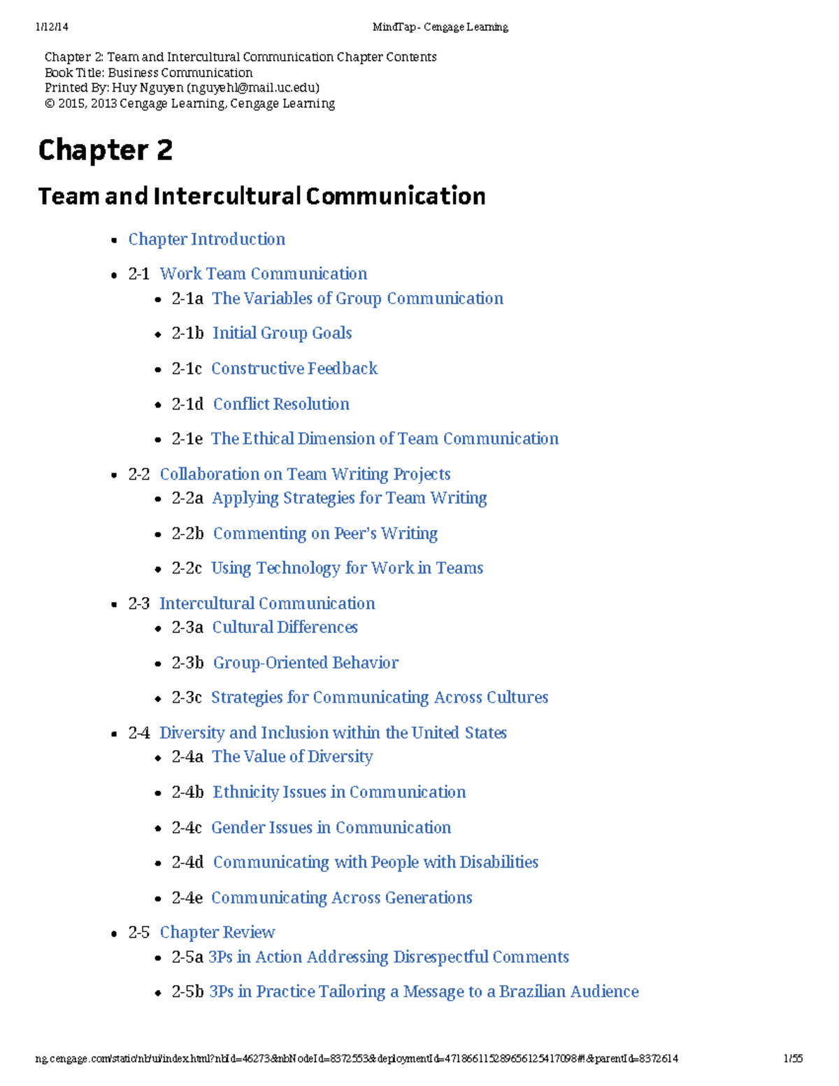 Business Communication (BUS 101) Chapter 2: Team & Intercultural ...