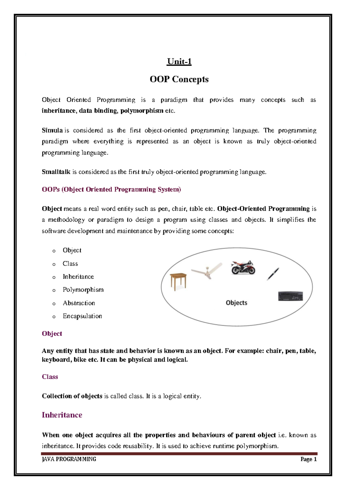 Java programing - my java programming pdf - MALLA REDDY COLLEGE OF ...