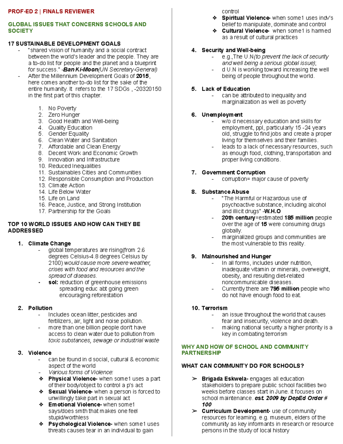 Prof-Ed 2 & RPH Finals Reviewer - PROF-ED 2 | FINALS REVIEWER GLOBAL ...