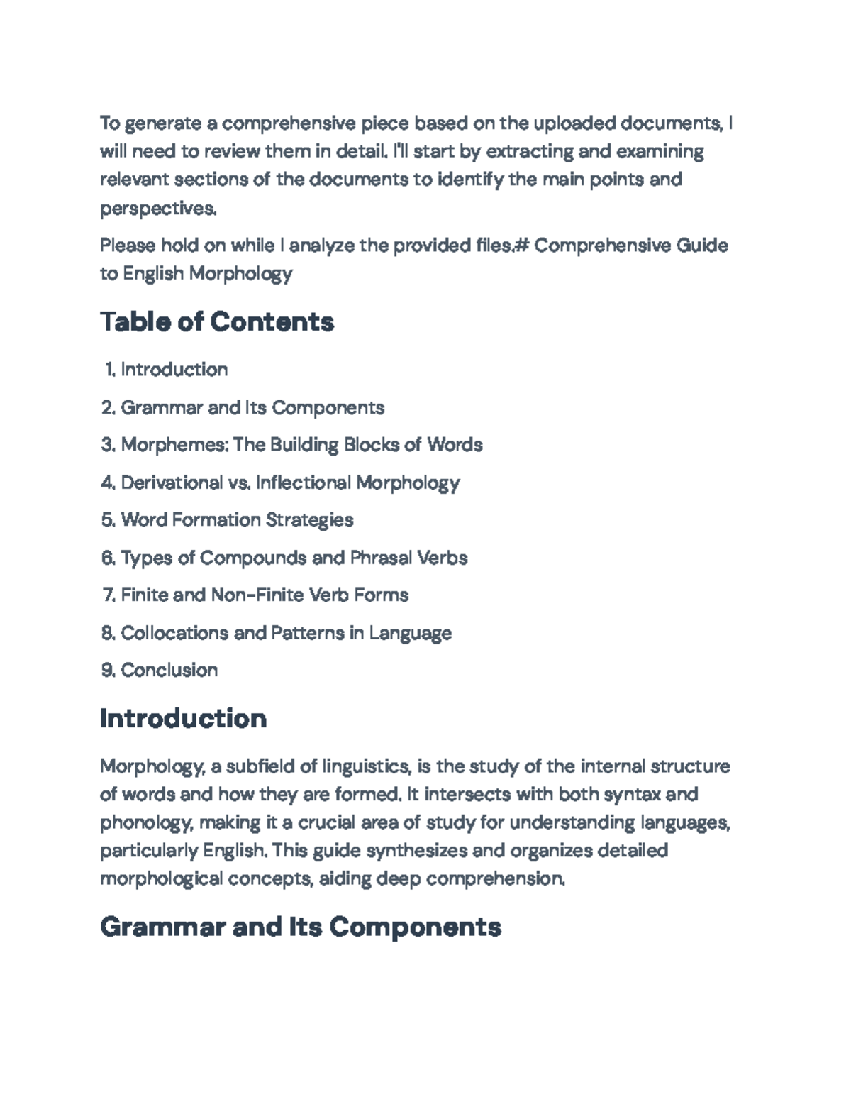 Comprehensive Guide to English Morphology: Structure and Function ...