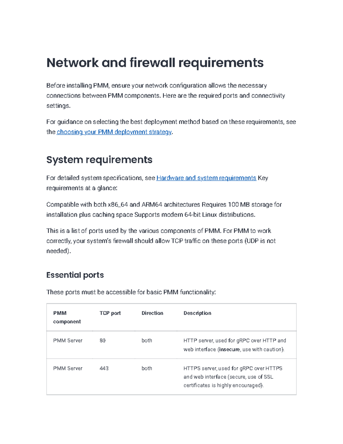 Network & Firewall Requirements for PMM Installation - Studocu