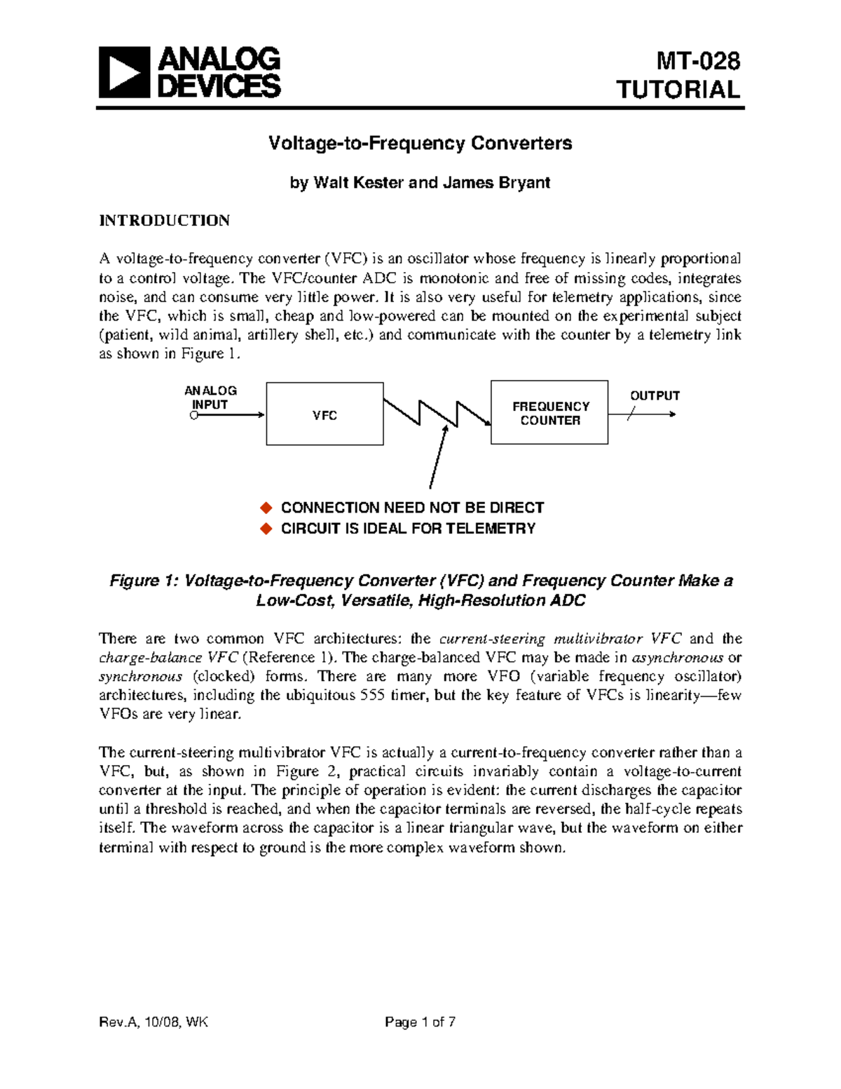 VFC Basics: Understanding Voltage to Frequency Converters (VFC) - Studocu