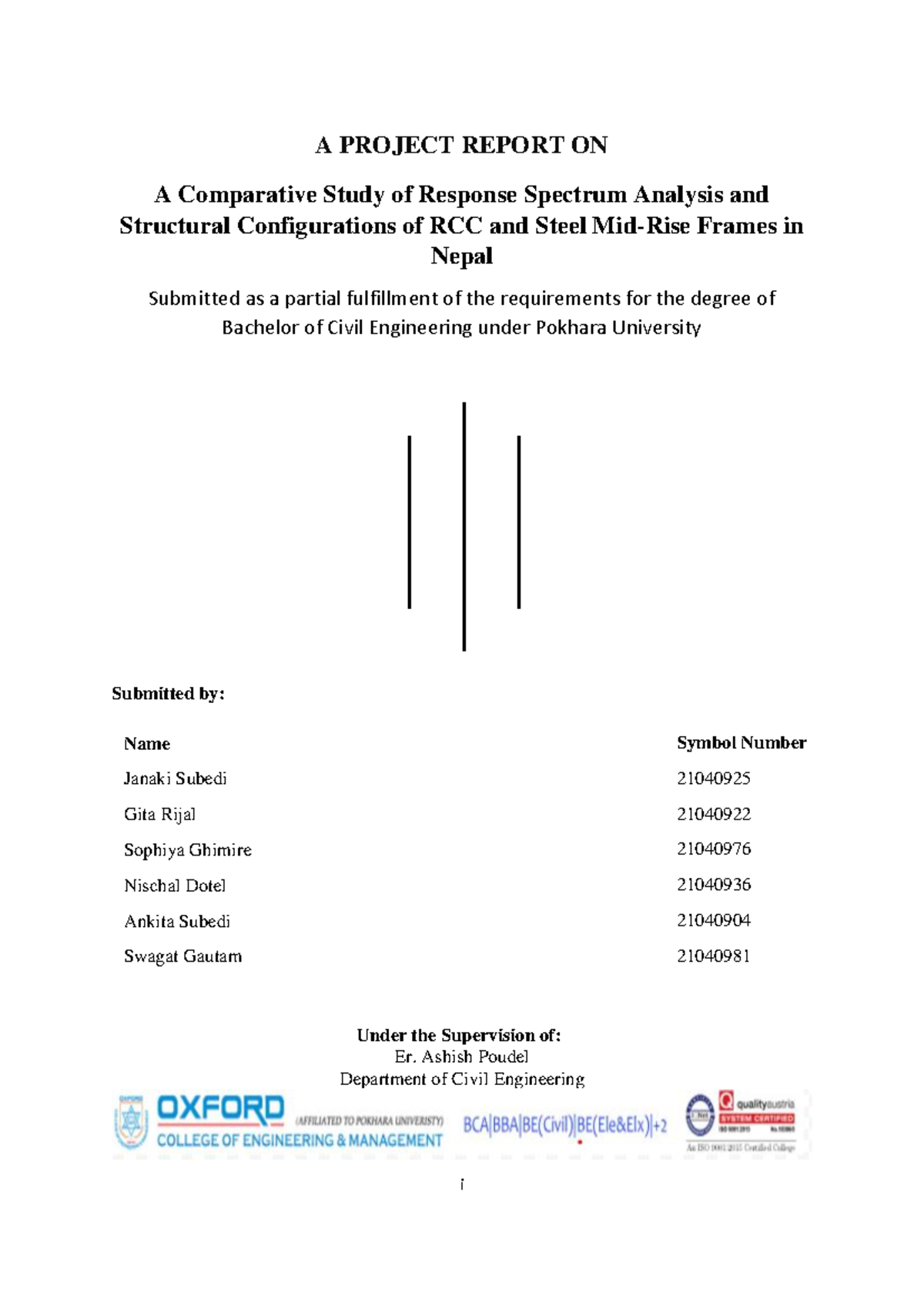 Comparative Study of RCC & Steel Frames in Nepal: Project Report for CE ...