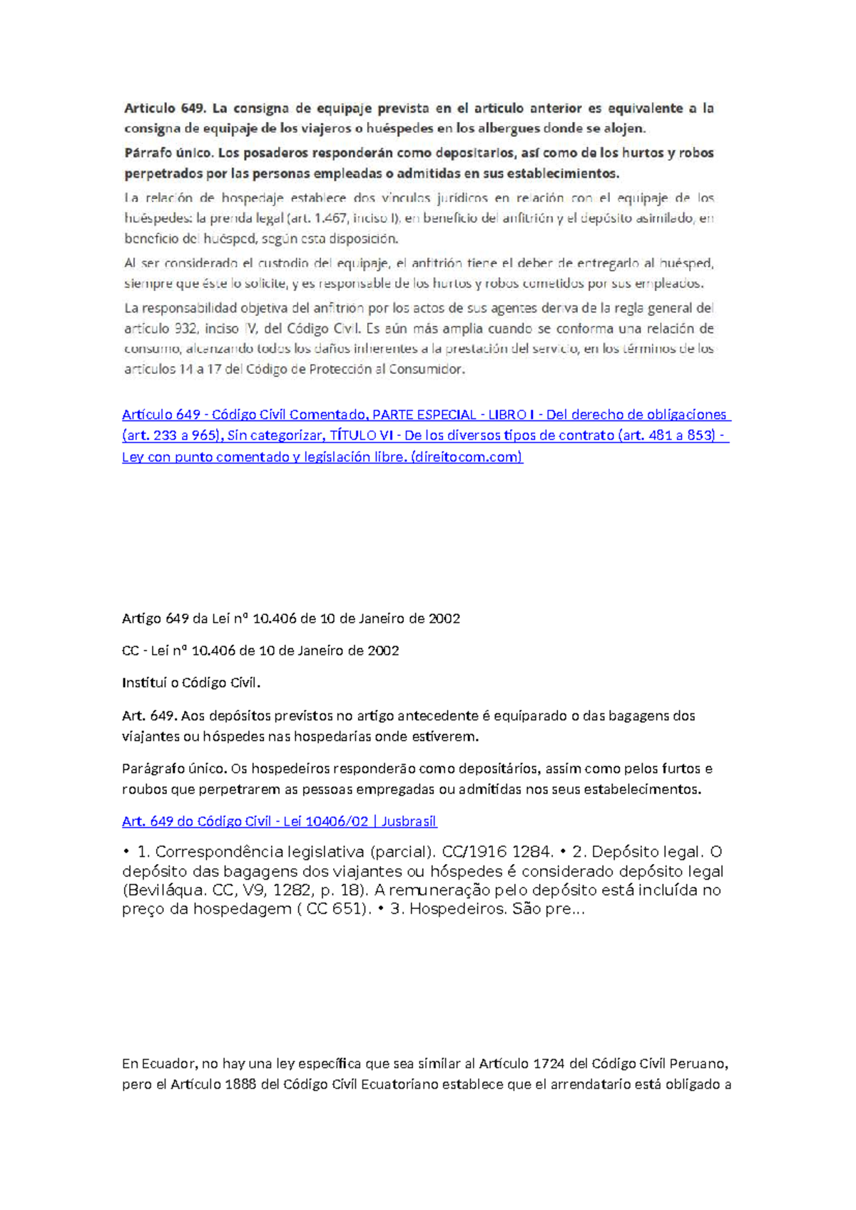 Código Civil Comentado: Art. 649 y Contratos (Trabajo Final) - Studocu