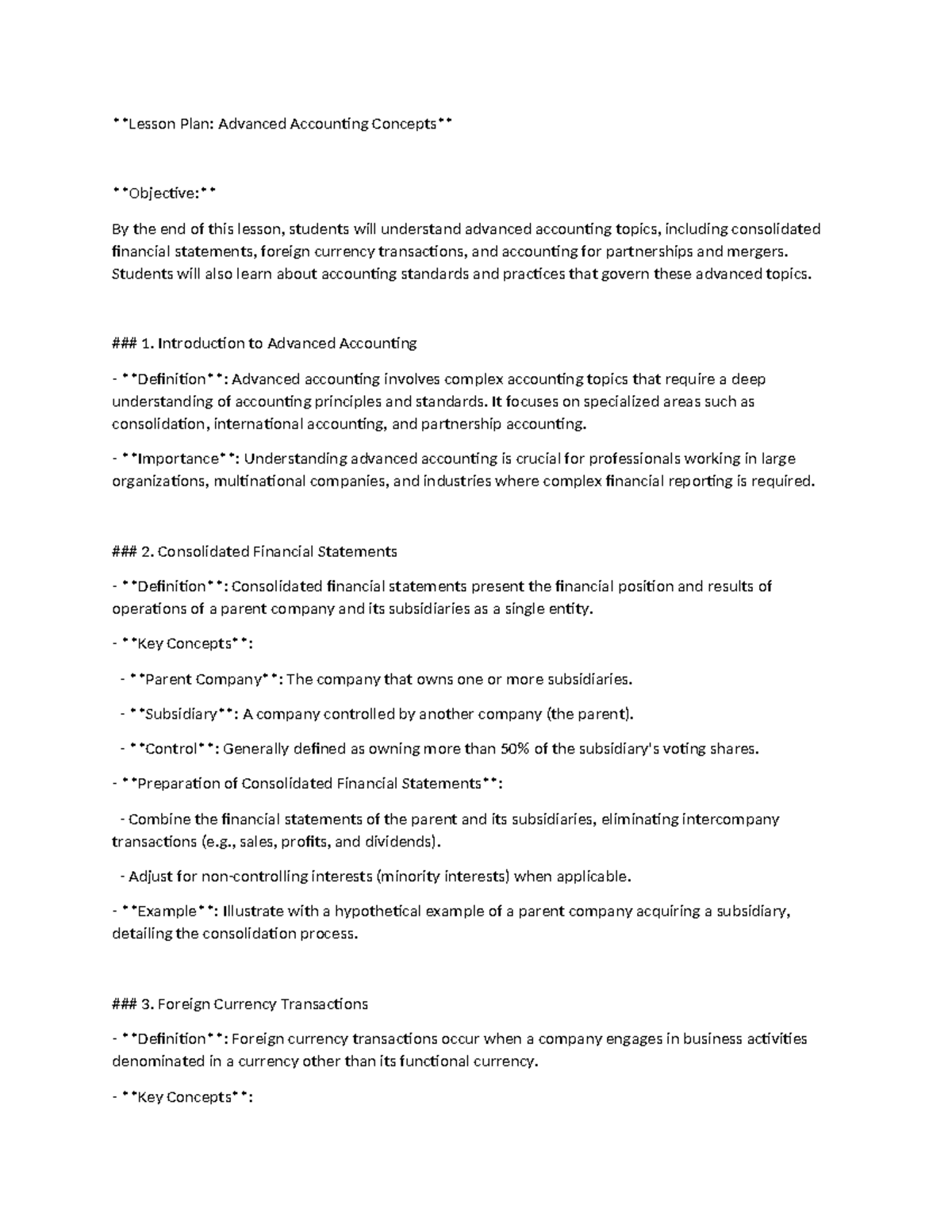 Advance accounting - Students will also learn about accounting ...