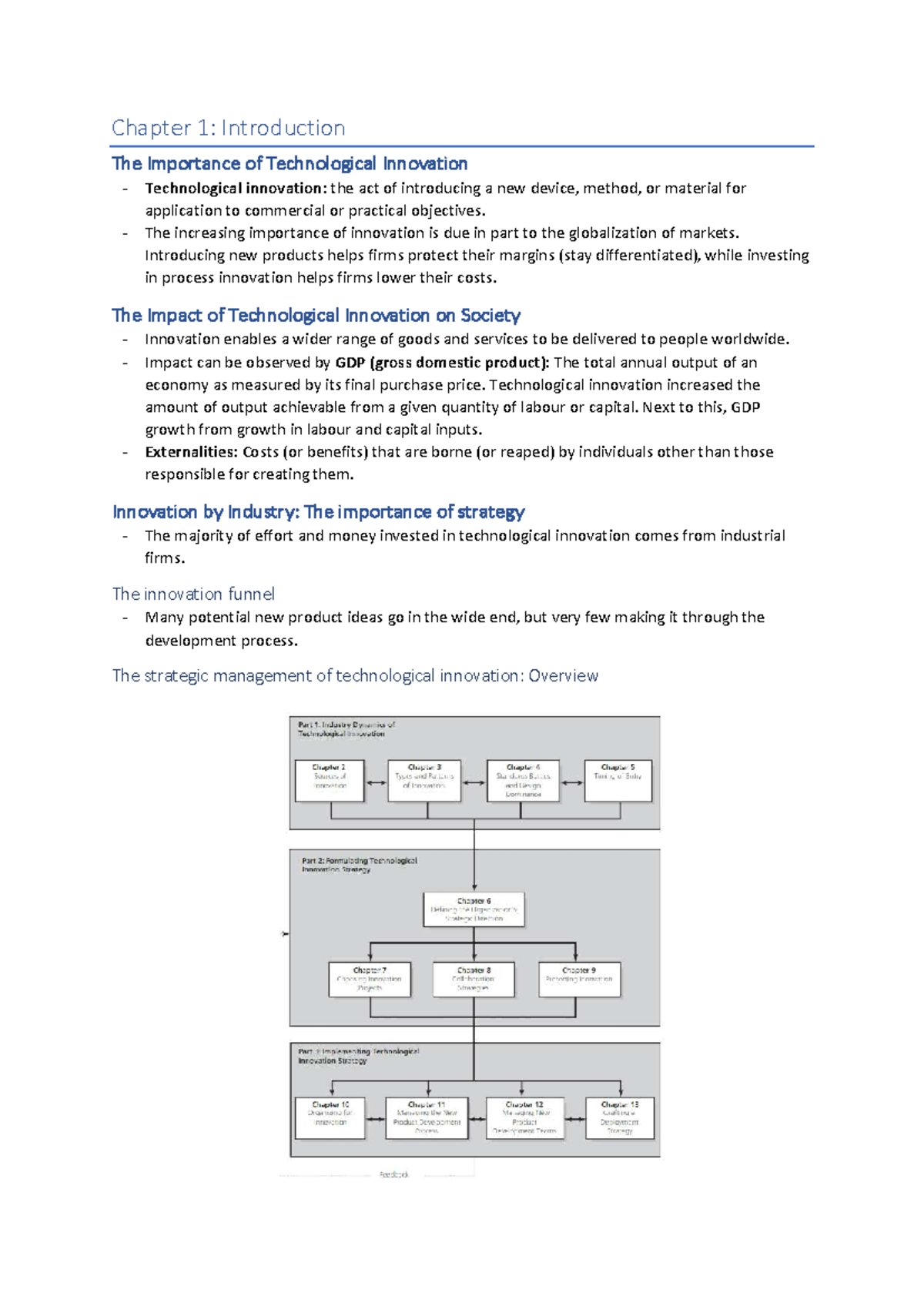 Chapters 1 to 4 - Strategic Management of Technological Innovation ...