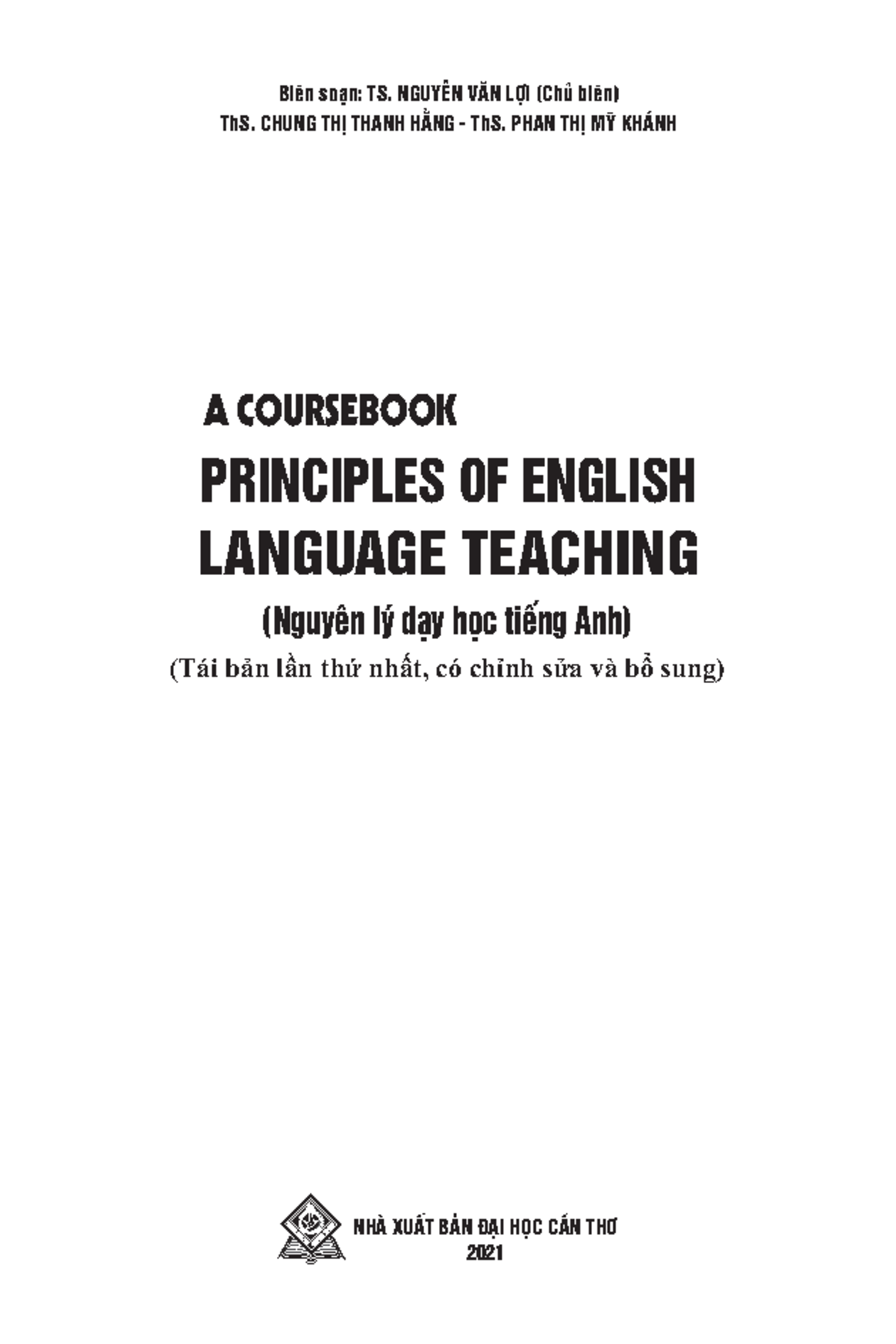 Principles of English Language Teaching - Coursebook (BJJSHOVGKH) - Studocu