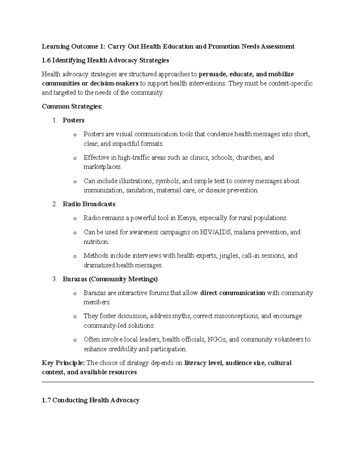 Community Health Education & Promotion Strategies (CHP 101) - Studocu