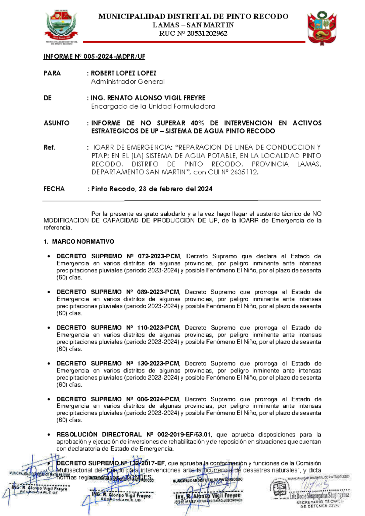 Informe de Sostenibilidad del IOARR de Emergencia - LAMAS - 2024 - Document Preview
