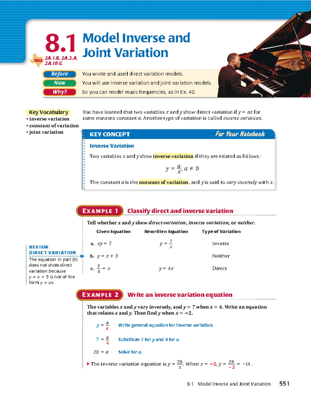 8.1 Model Inverse and Joint Variation - Pre Algebra 5.1 Notes - Studocu