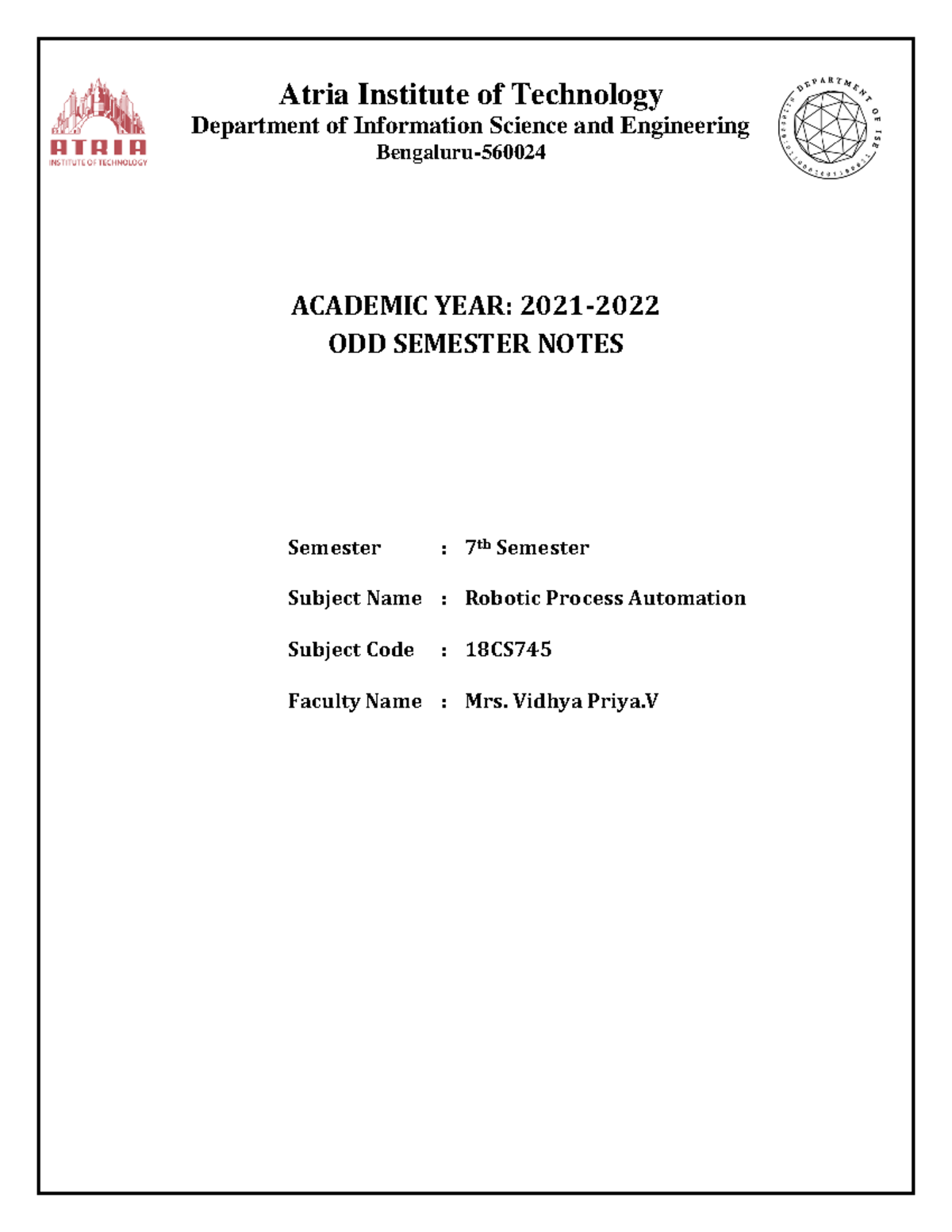 RPA Module 1: Foundations of Robotic Process Automation (18CS) - Studocu