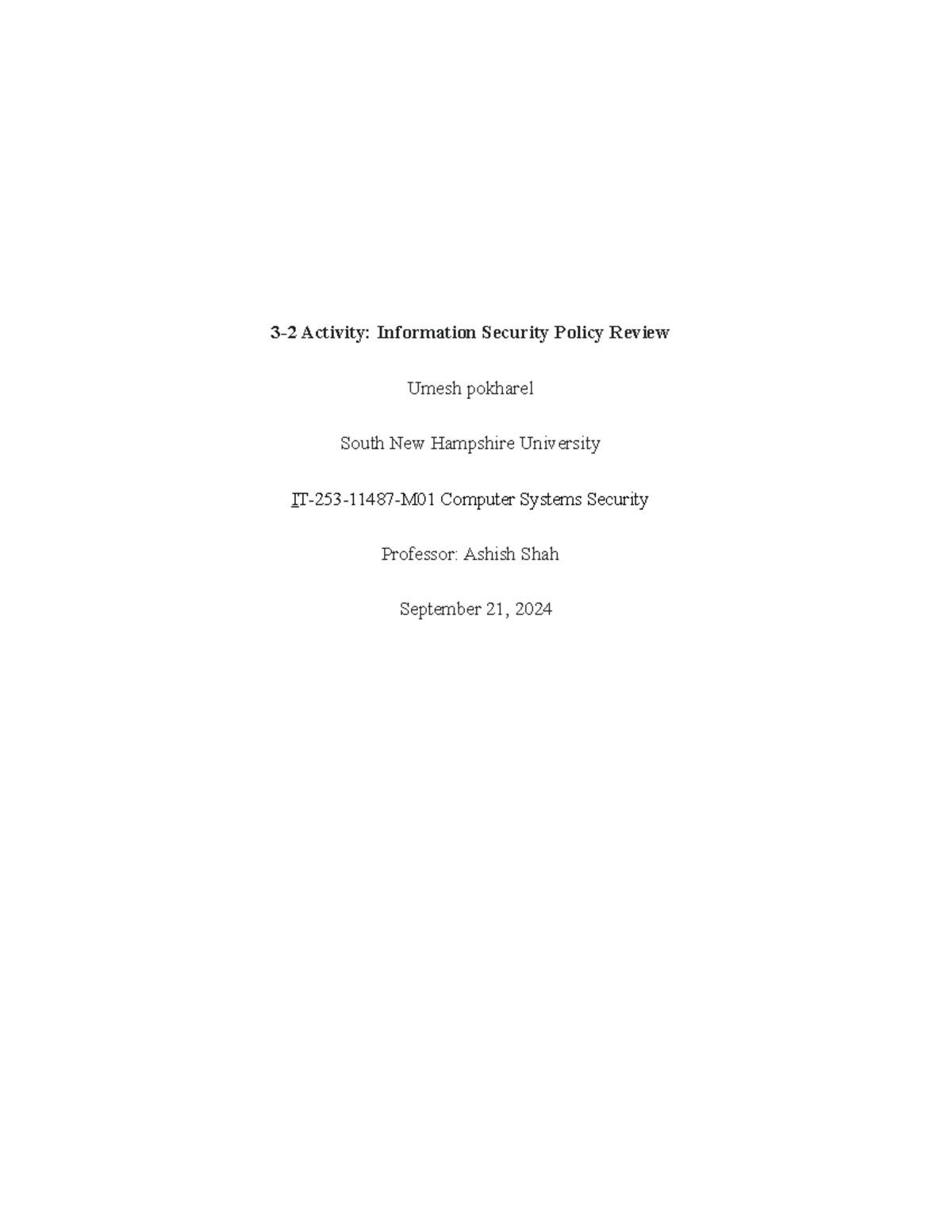 IT-253-3-2 Activity Information Security Policy Review - 3-2 Activity ...