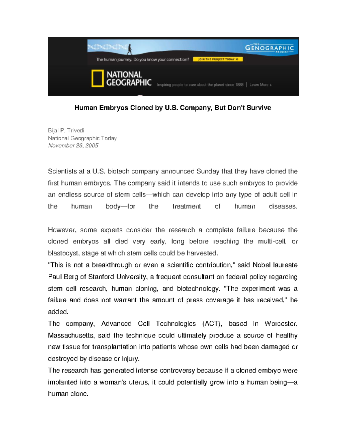 Human Cloning and Stem Cell Research: Controversies and Breakthroughs ...