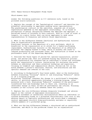 Performance Management - Study Notes & Assignments - Studocu