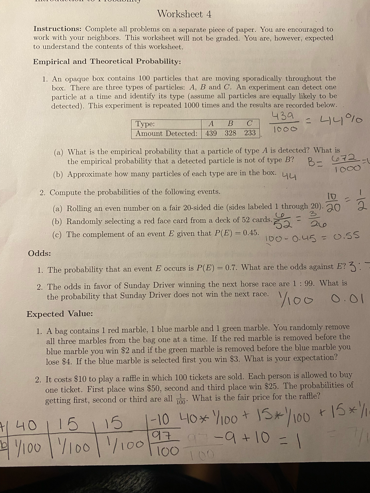 Math WS 4 - Worksheet from class - MATH 104 - Studocu