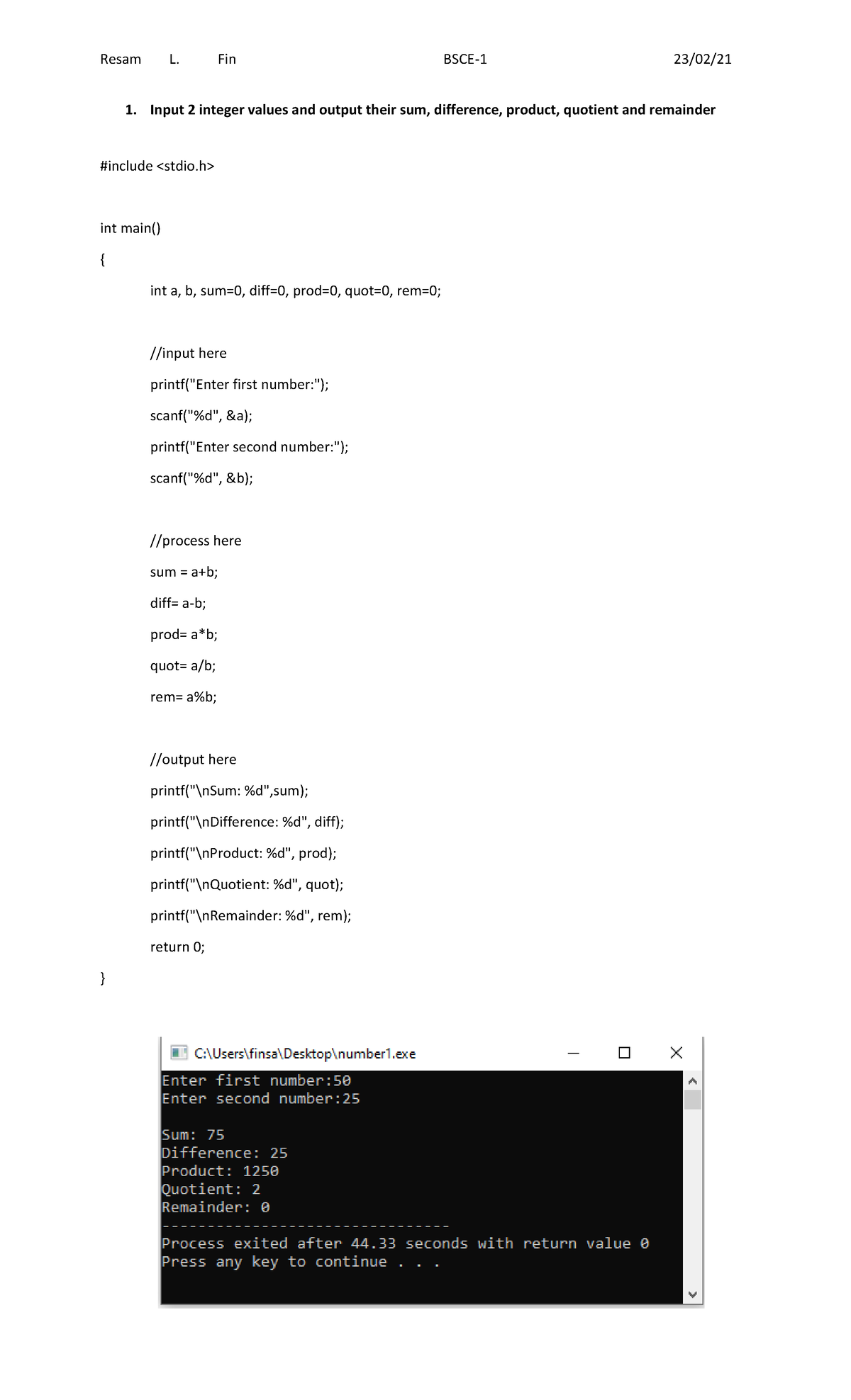 Programming Fundamentals - Double Check BSCE-1 Notes & Examples - Studocu