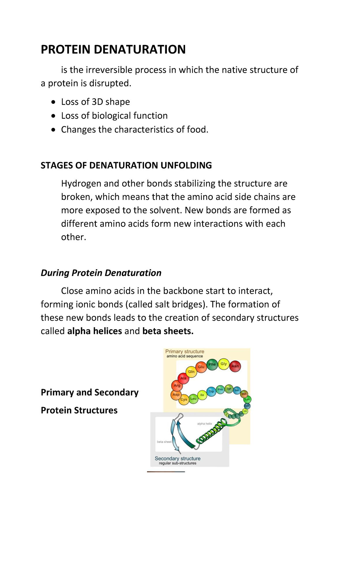 Protein Denaturation in Labster - PROTEIN DENATURATION is the ...