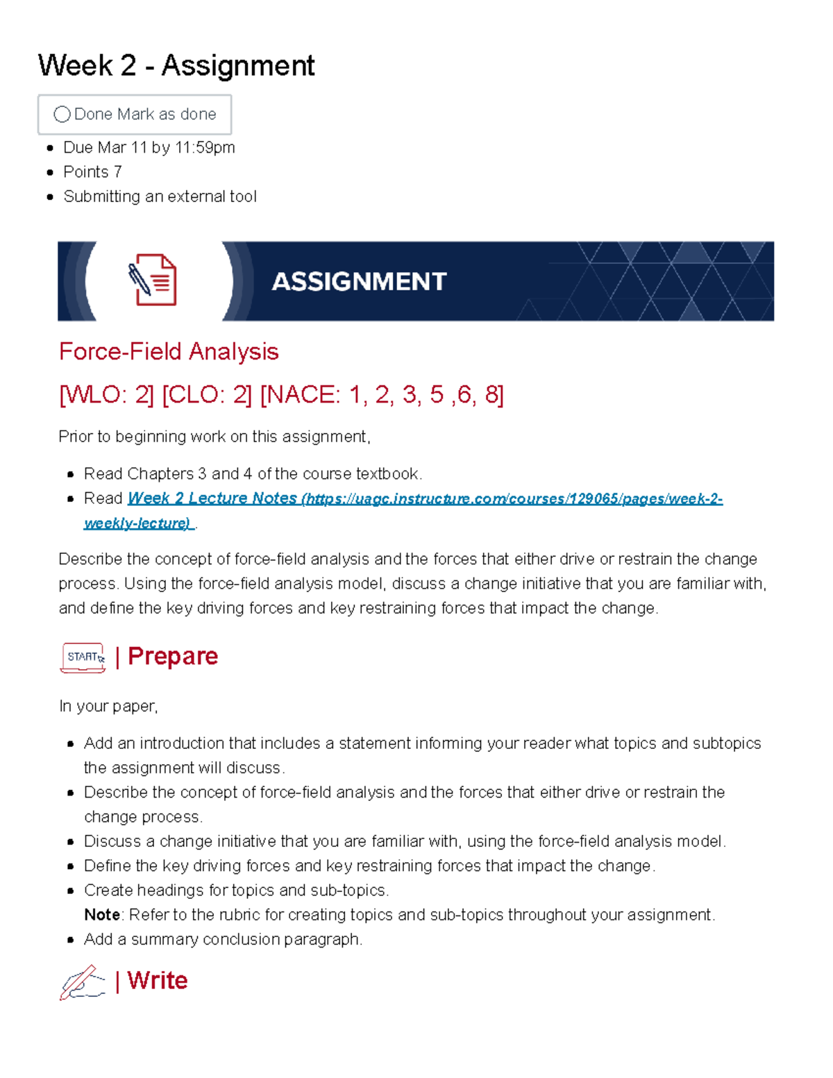 Assignment Instructions - Week 2 - Assignment Due Mar 11 by 11:59pm ...