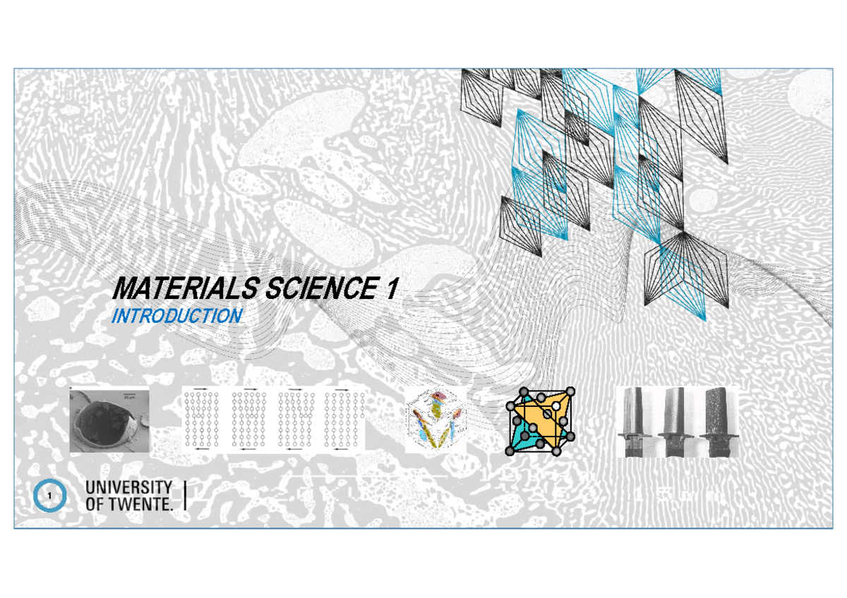 Materials Science Lecture 1: Introduction to Materials Science and ...