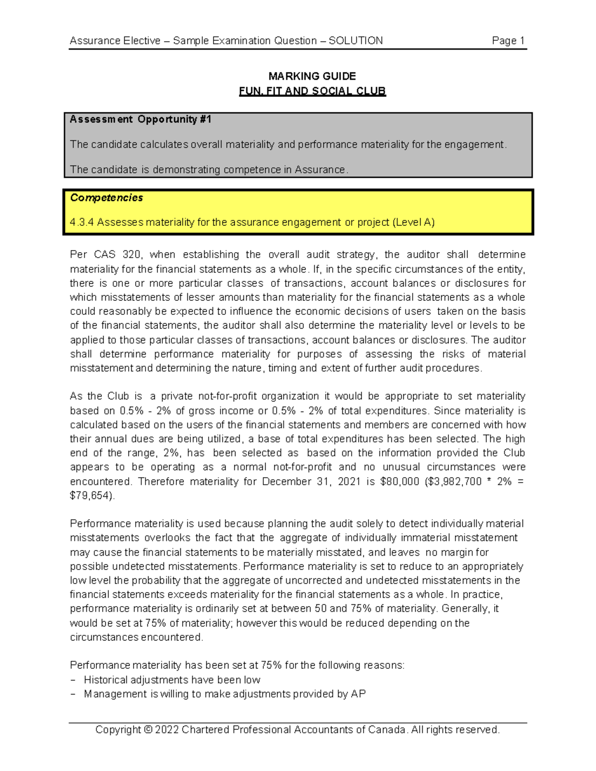 G10239 EC Assurance Elective Sample Exam Solutions & Guide - Studocu