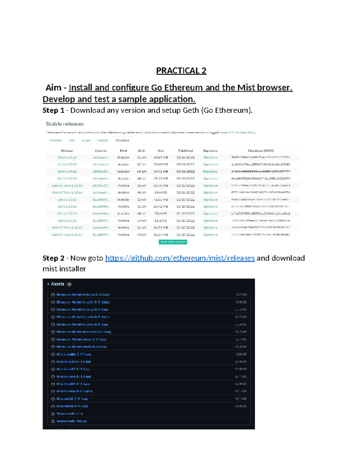 Block Chain Practical 02 - PRACTICAL 2 Aim - Install and configure Go ...