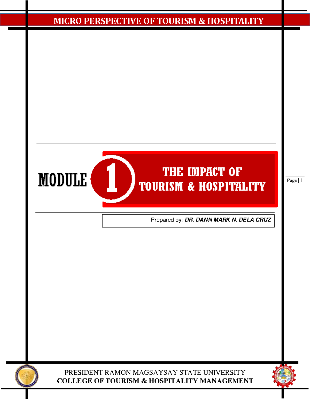 MICRO PERSPECTIVE OF TOURISM HOSPITALITY MODULES 1 TO 4 OVERVIEW - Studocu