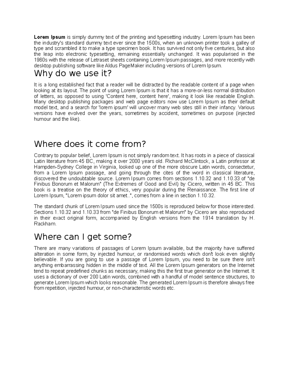 Math 101: Basics of Lorem Ipsum - Introduction and History - Studocu