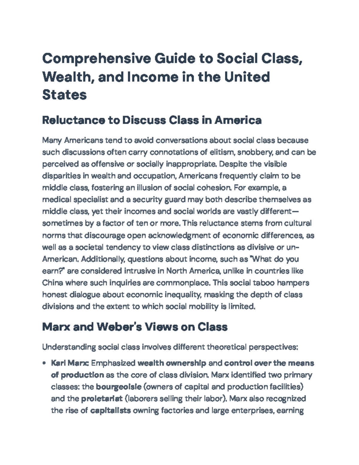 SOC 101: Comprehensive Overview of Social Class & Income Inequality ...