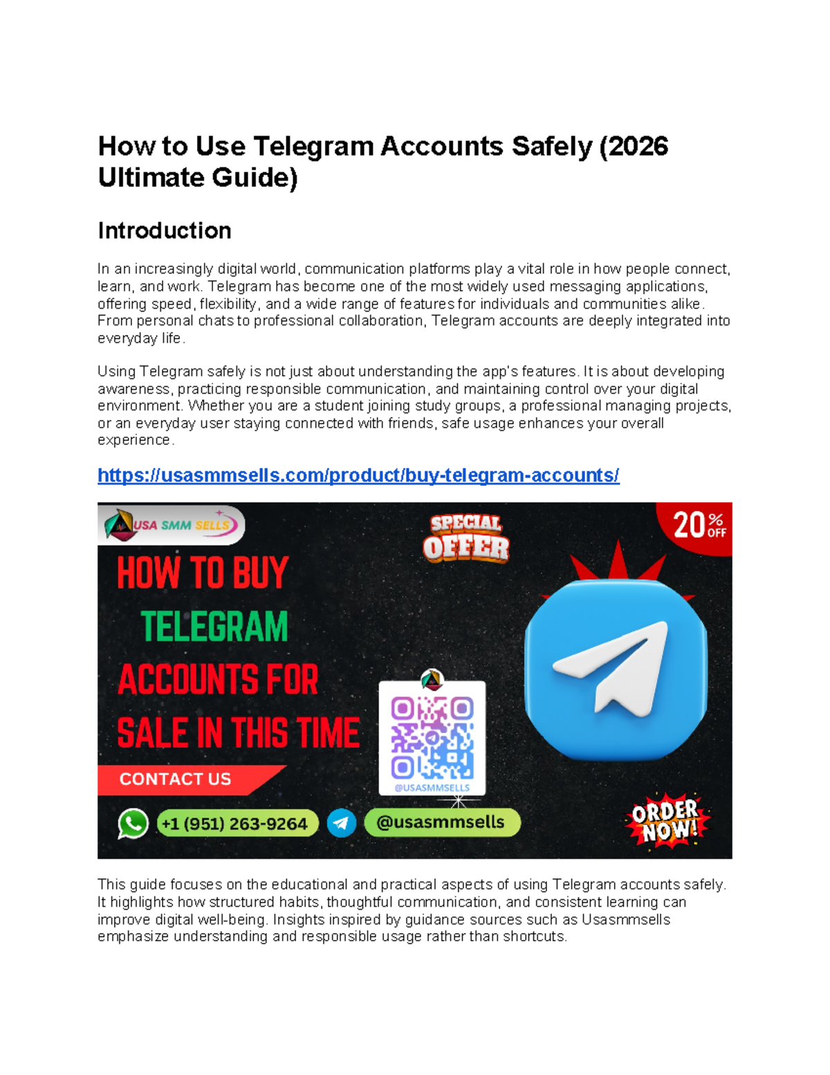 Ultimate Guide to Safe Telegram Account Usage (2026) - Studocu