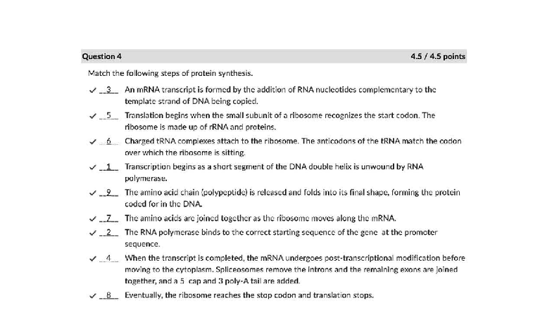 Protein Synthesis & Biotechnology Techniques - 4.5 Assignment Solutions ...