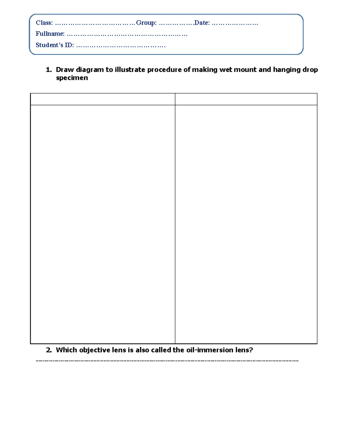 Prelab-2b - Preparation for the laboratory - 1. Draw diagram to ...