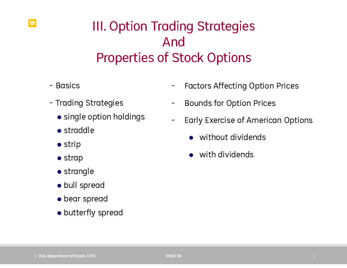 MGFC30 Trading Strategies: Options Basics and Advanced Techniques - Studocu