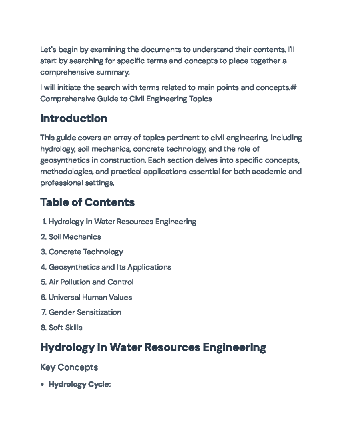 Comprehensive Guide to Civil Engineering Topics (CE 101) with ...