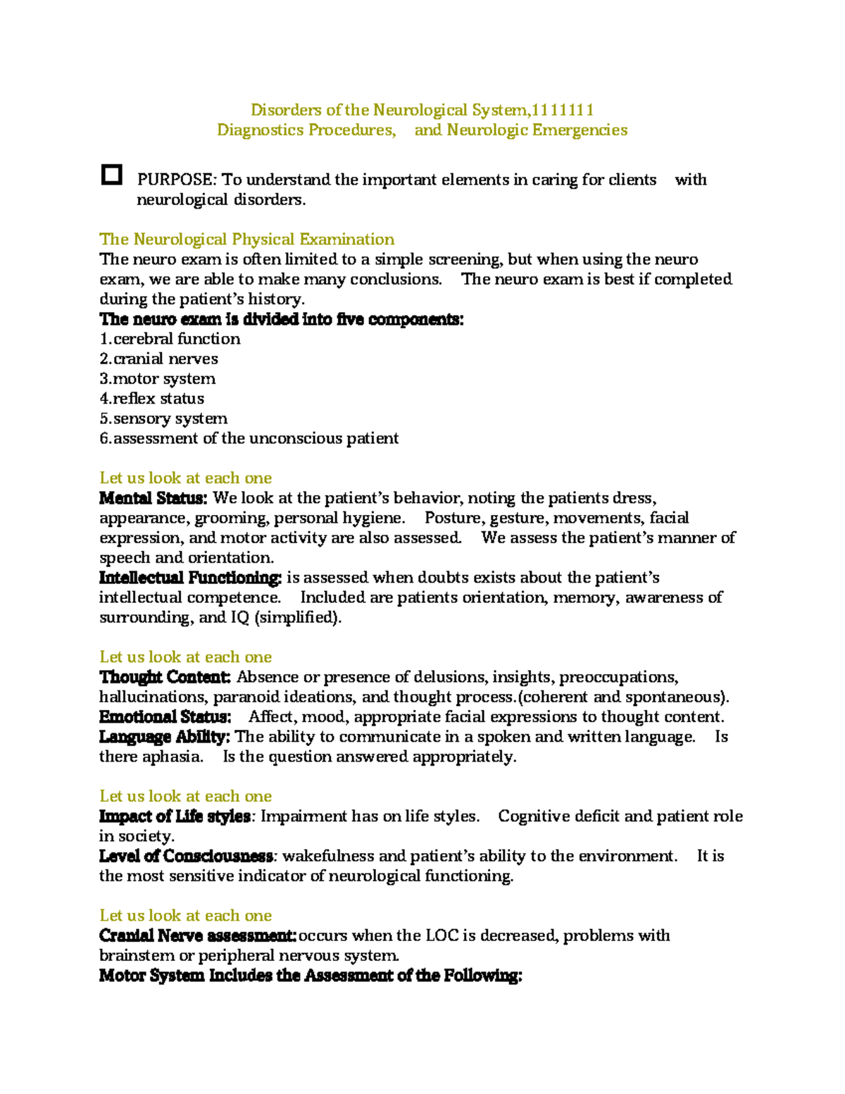 Neuro 101: Comprehensive Overview of Neurological Disorders & Exams ...