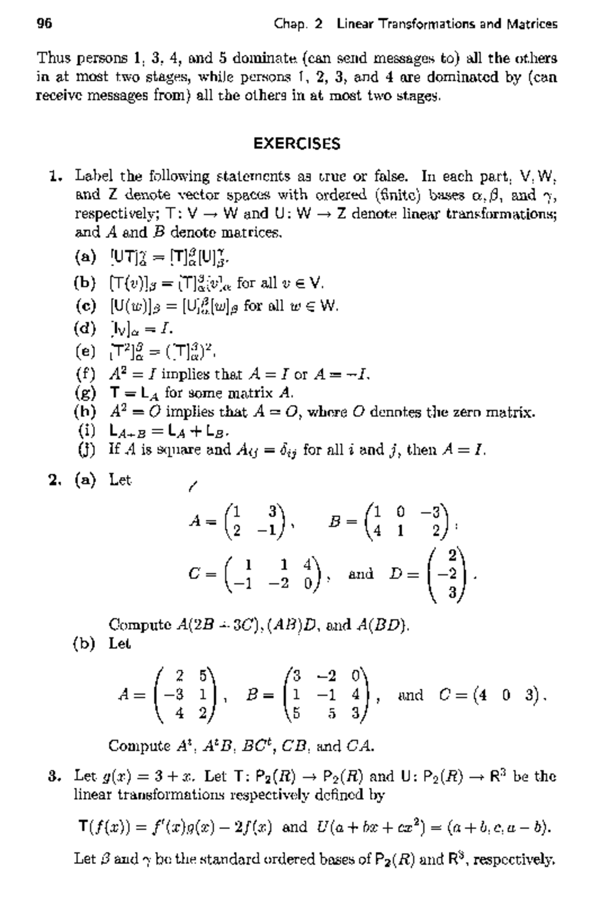 96 Linear Transformations and Matrices - Week 14 Notes - Studocu