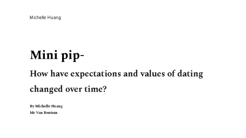 Mini PIP: Social Media's Impact on Dating Norms Across Generations ...