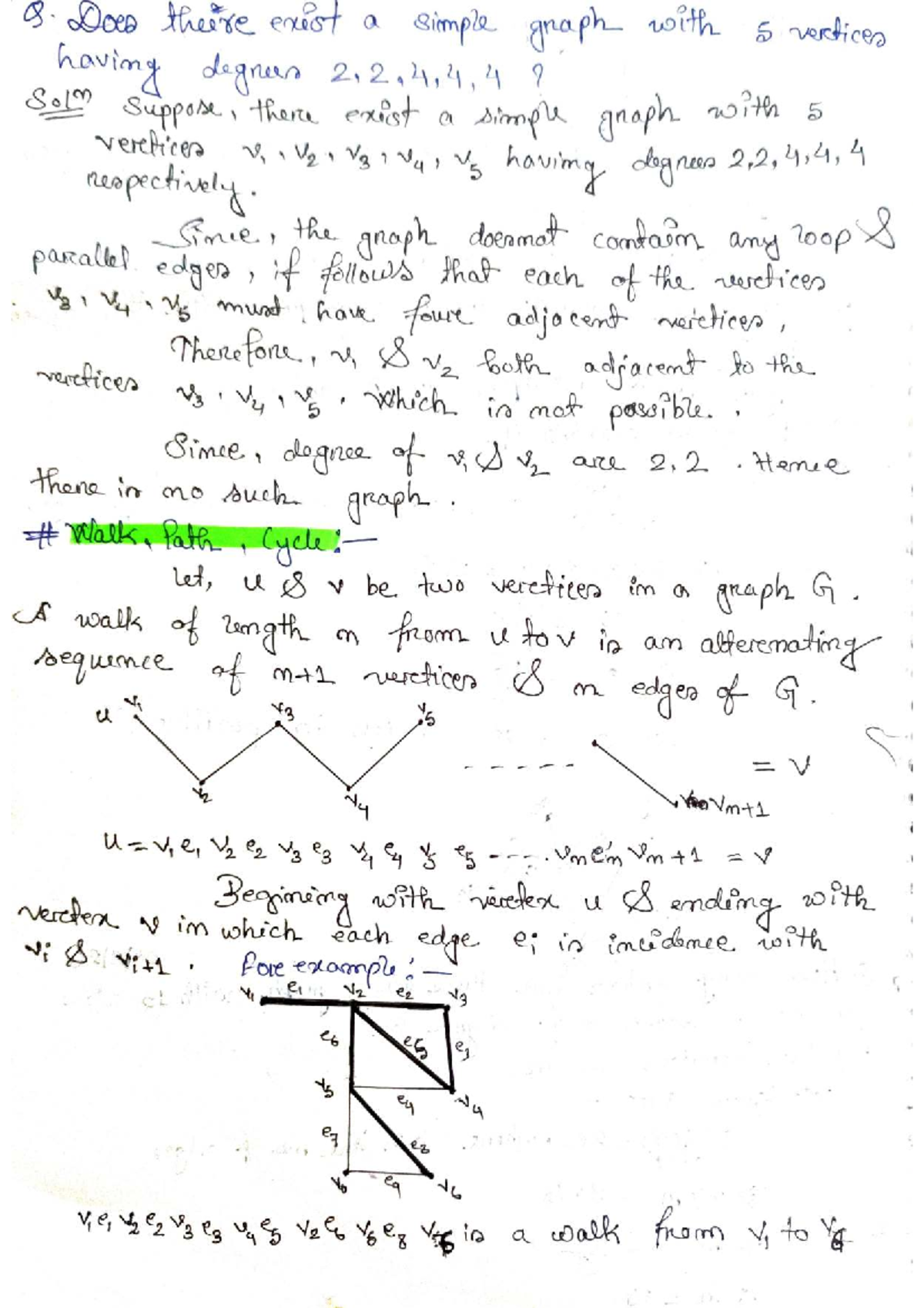 Graph Theory & Logic: Analysis of Simple Graphs and Walks - Studocu