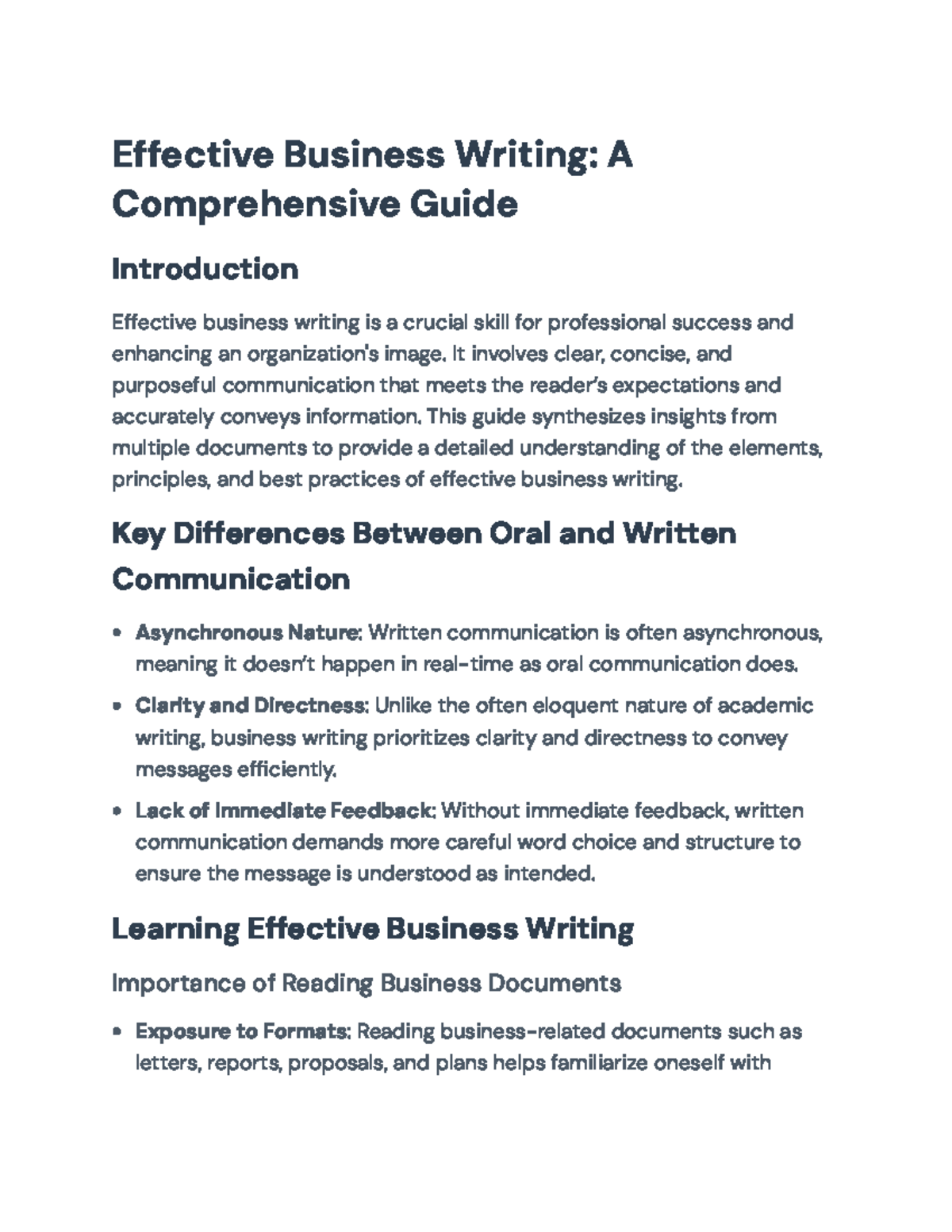 Effective Business Writing Guide: Principles and Practices for Success ...