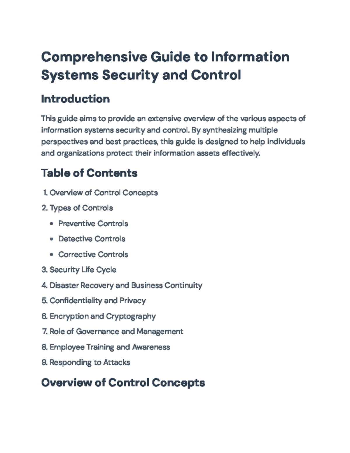 Comprehensive Guide to Info Systems Security & Control (ISSC-101) - Studocu