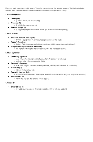 Properties OF Fluids - Lecture notes 1 - Fluid Mechanics and Hydraulics ...