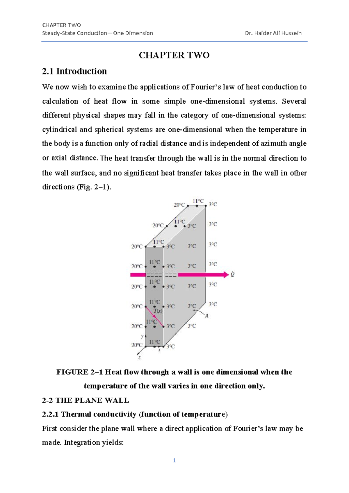 CHAPTER 2: Heat Conduction and Thermal Resistance Concepts - Studocu