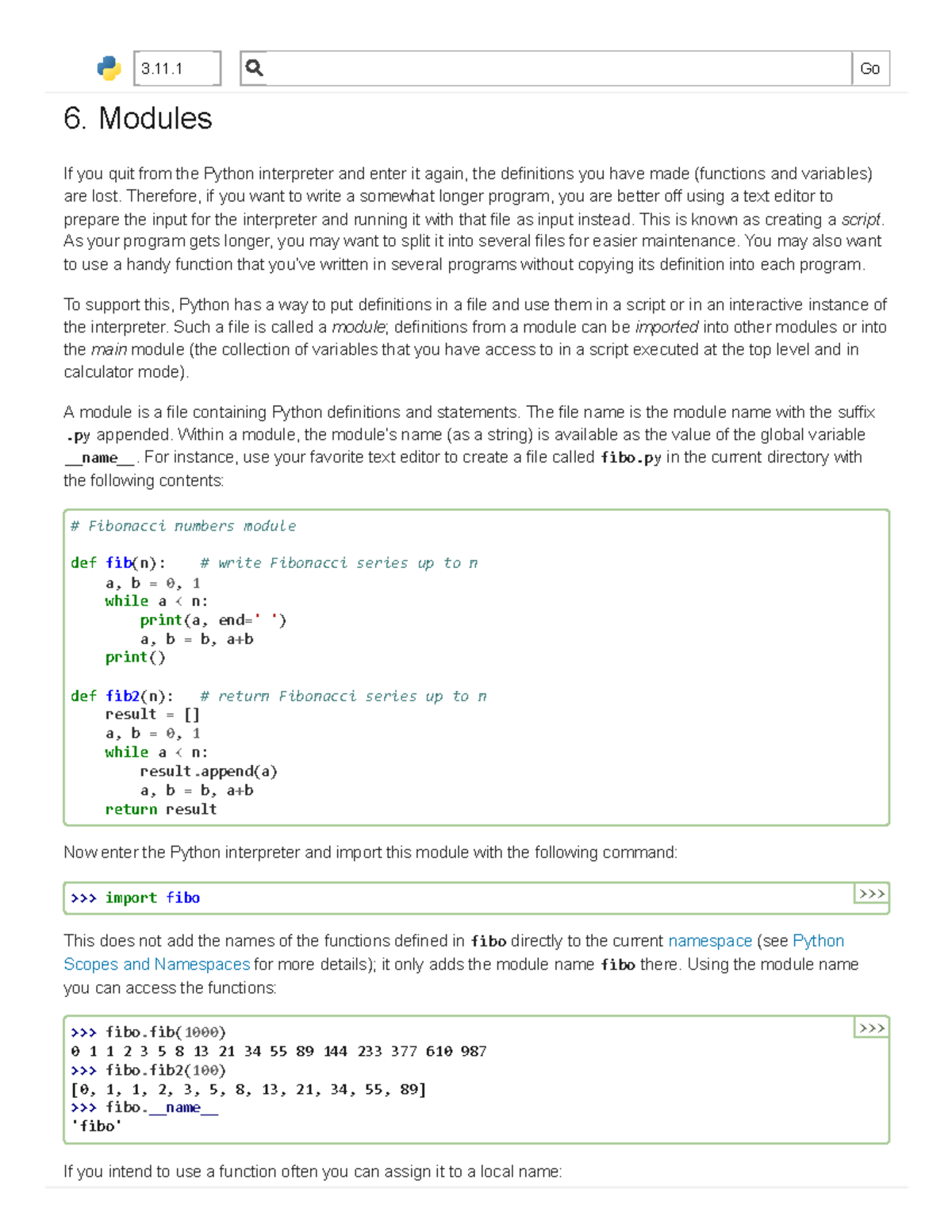 Python 6. Modules Overview and Best Practices for Module Usage - Studocu