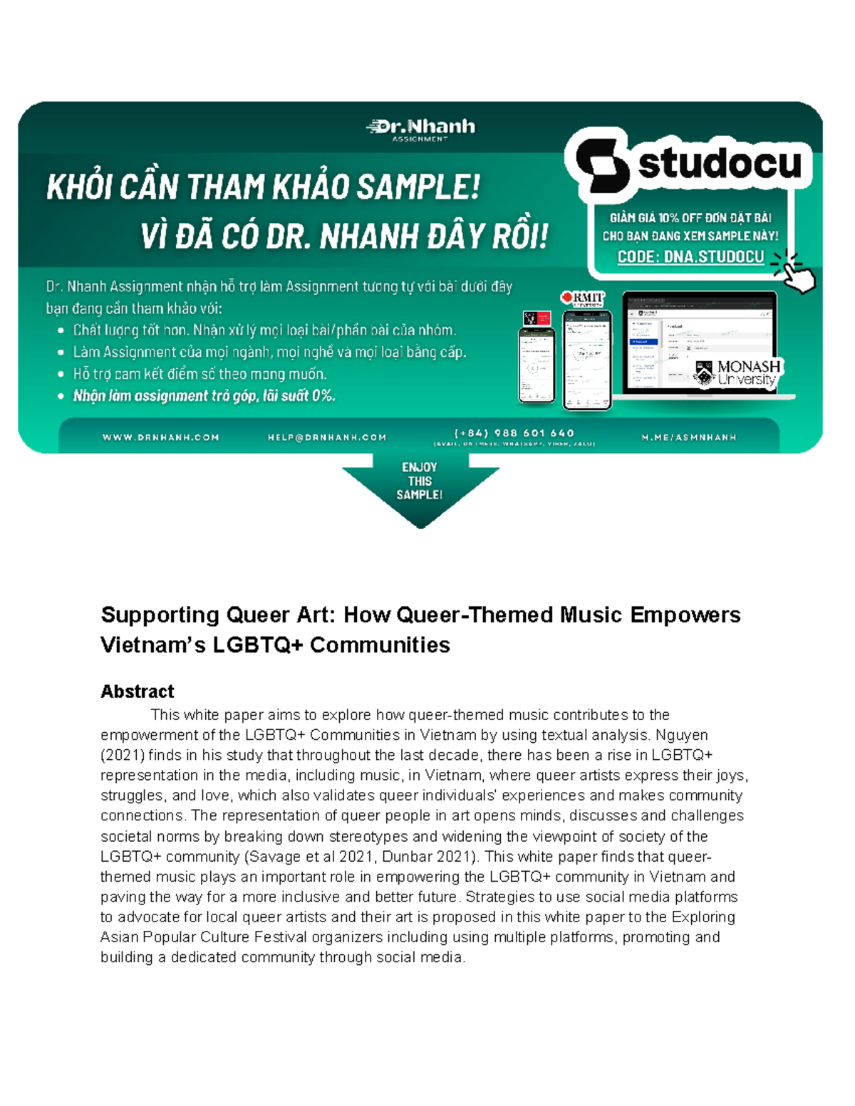 Exploring Asian Popular Culture sample A2 DI - Supporting Queer Art ...