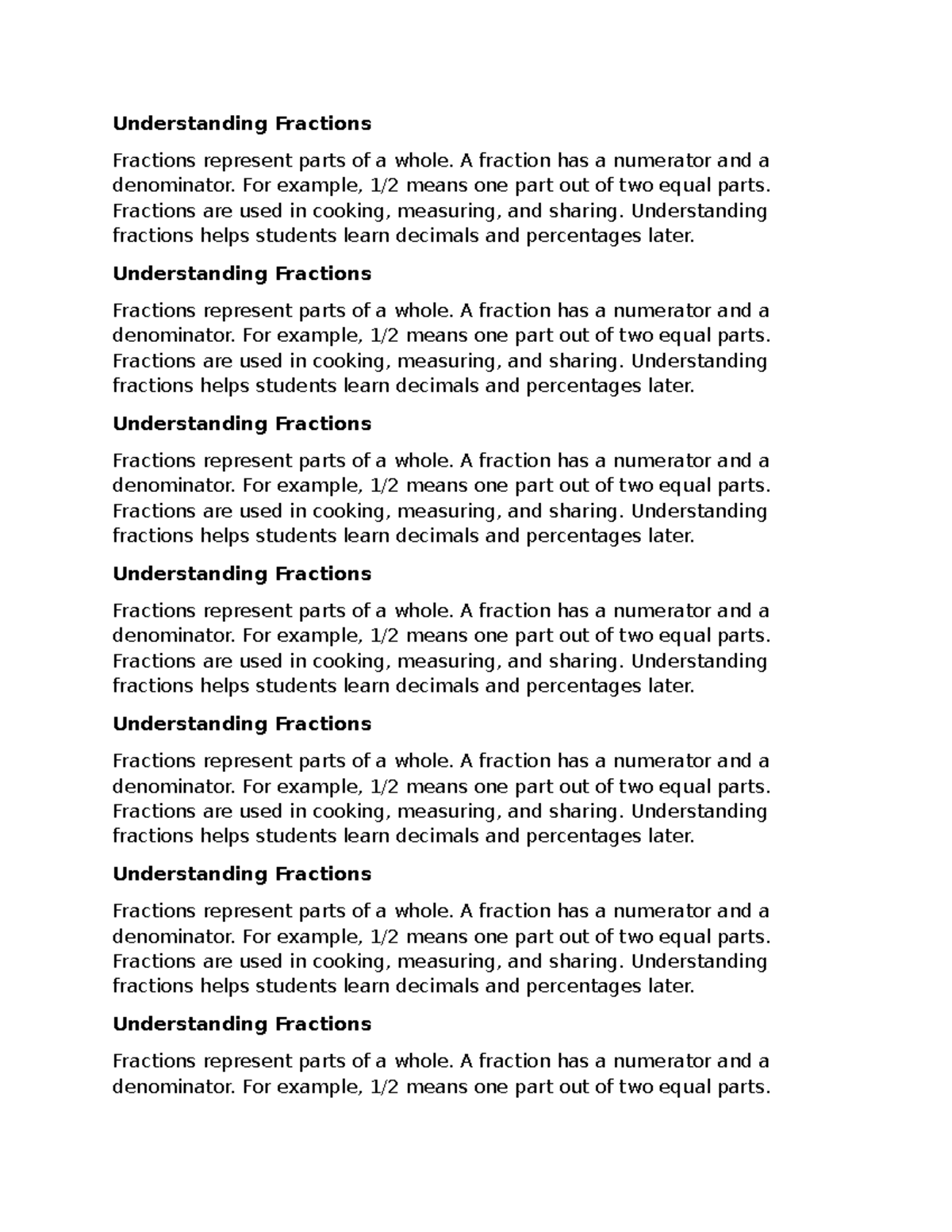 Understanding Fractions: Key Concepts and Applications - Studocu