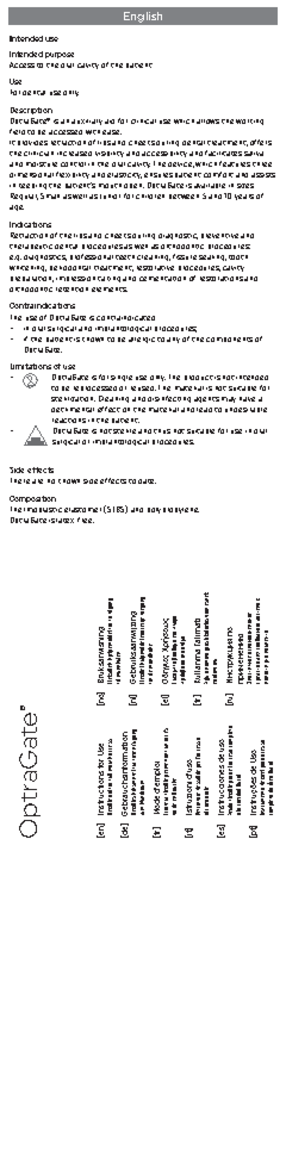 OptraGate Instructions Manual: Dental Use & Application Guide - Studocu