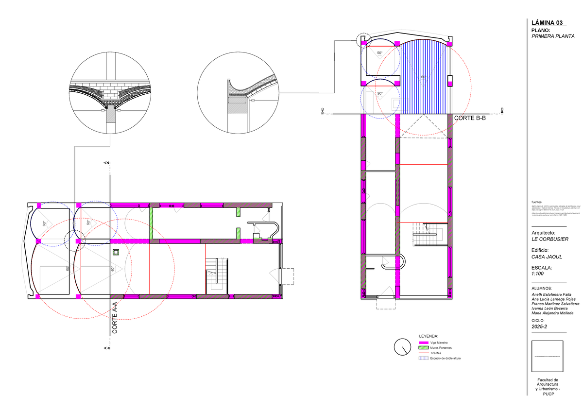 Lamina 03 (Estructura de la Casa Jaoul) - Document Preview