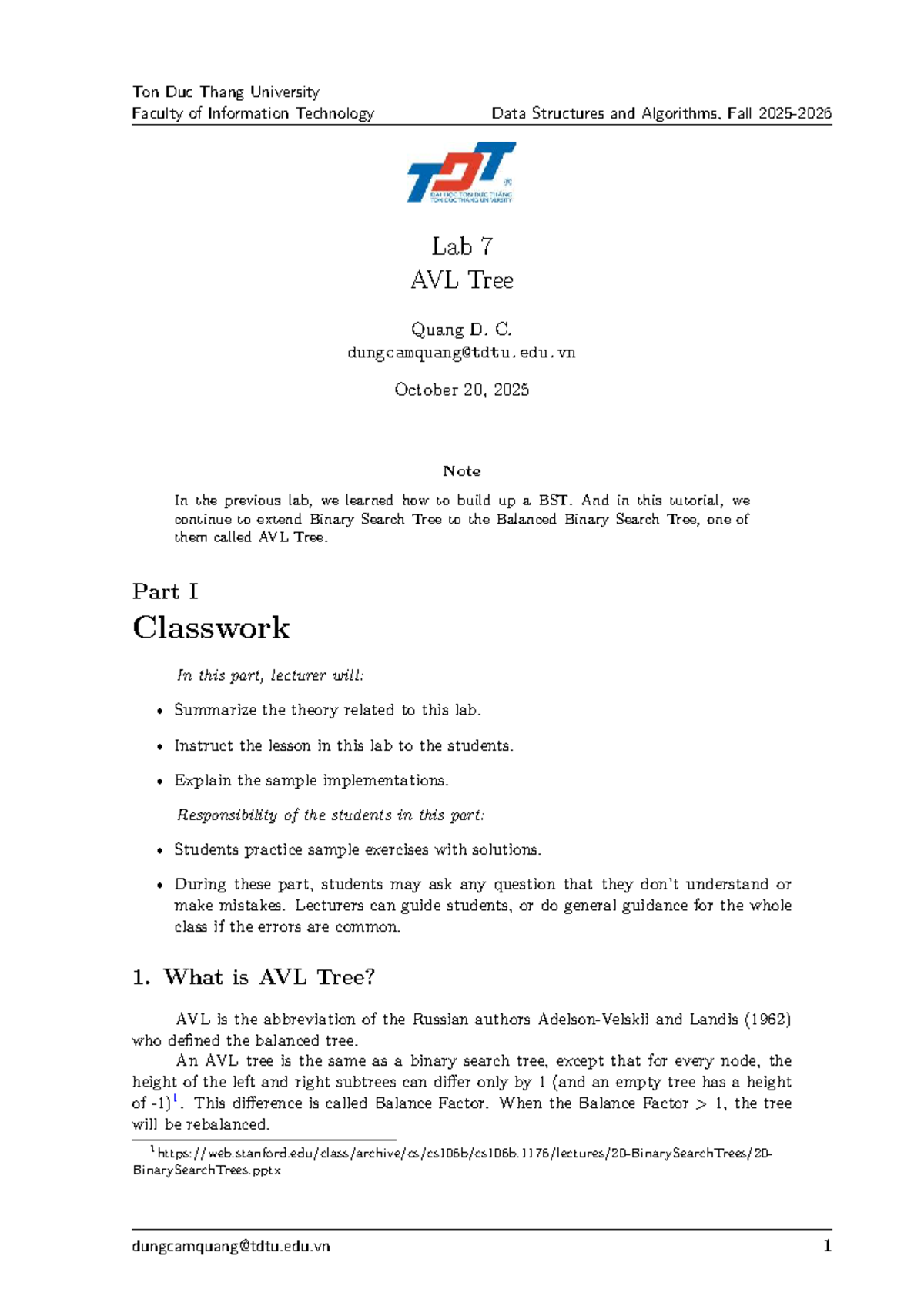 Lab 7: AVL Tree Implementation in Data Structures (IT101) - Studocu