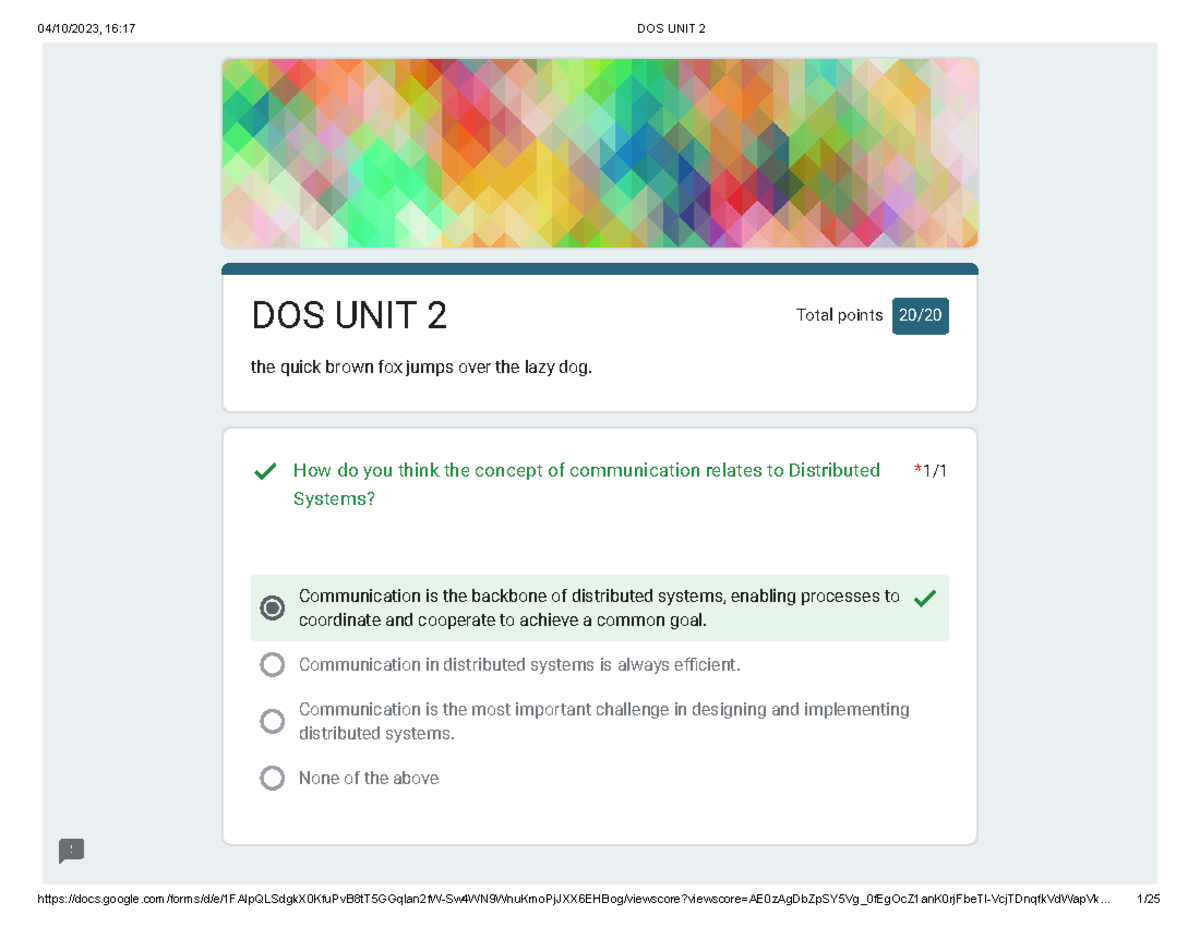 DOS UNIT 2 - Communication Fundamentals in Distributed Systems - Studocu