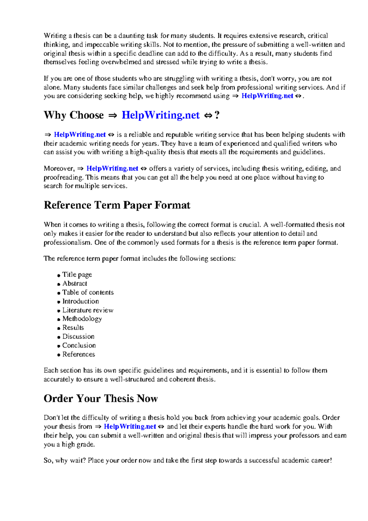 Reference term paper format - Writing a thesis can be a daunting task ...