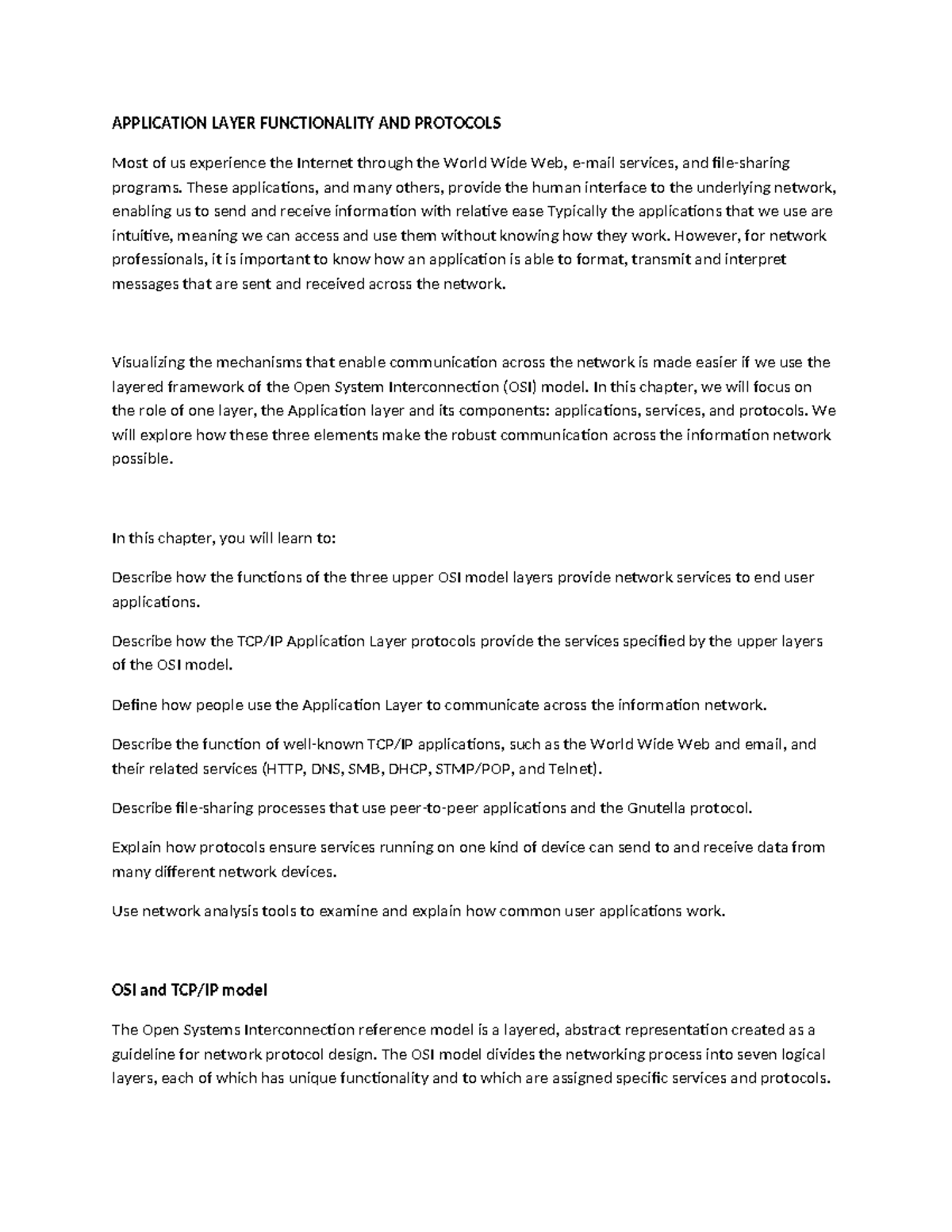 Chapter 3: Application Layer Functionality & Protocols - CCNA Notes ...